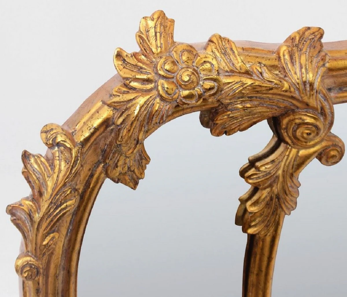 Luxus Barock Spiegel Antik Gold - Prunkvoller Wandspiegel im Barockstil - Antik Stil Garderoben Spiegel - Wohnzimmer Spiegel - Barock Möbel