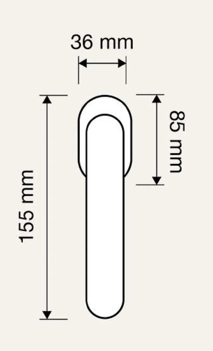 Barock Fensterklinken Set Französisches Gold 3,6 x 15,5 cm - Messing Fenstergriffe im Barockstil - Barock Deko Accessoires