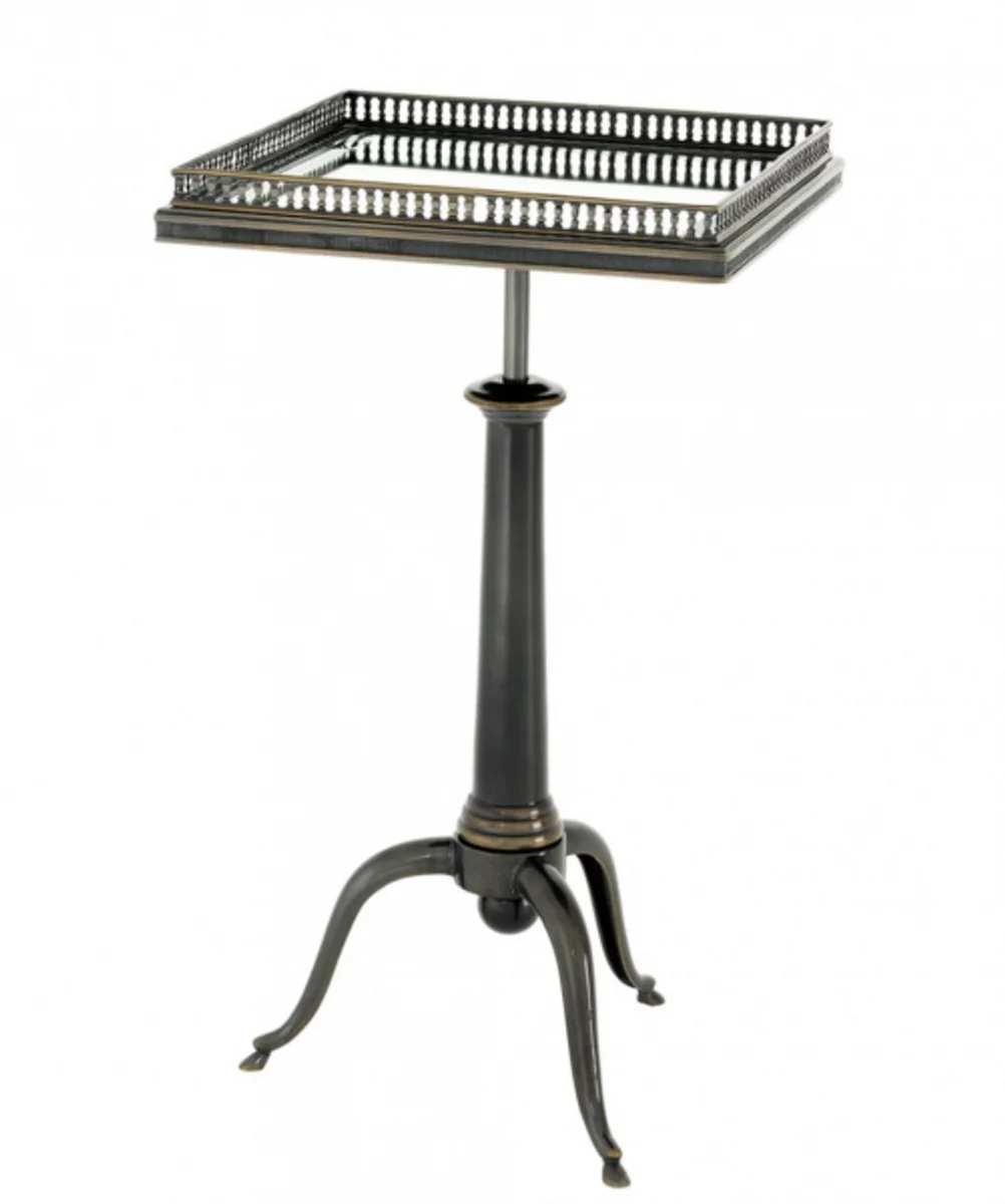 Luxus Art Deco Designer Beistelltisch Anthrazit - Hotel Tisch Möbel