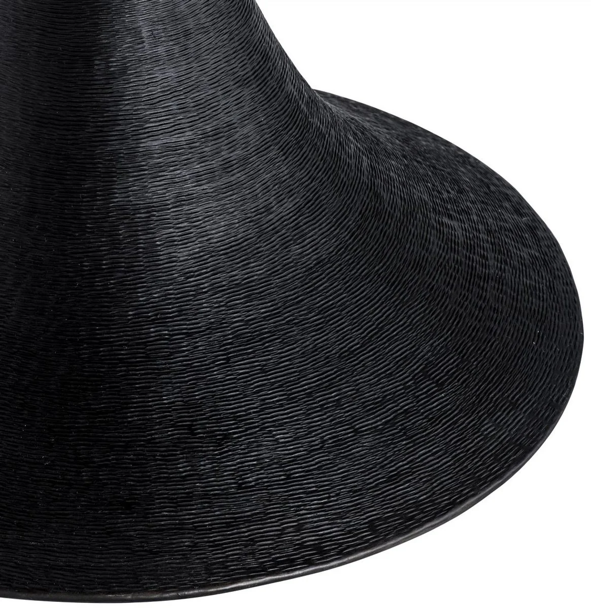 Luxus Esstisch Schwarz Ø 140 x H. 76 cm - Runder Küchentisch - Luxus Esszimmer Möbel