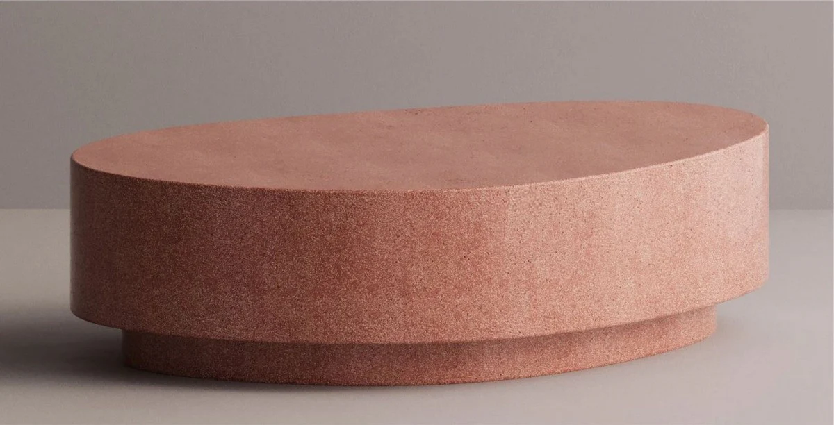 Luxus Beton Couchtisch Rot 142 cm - Wohnzimmer & Garten Möbel