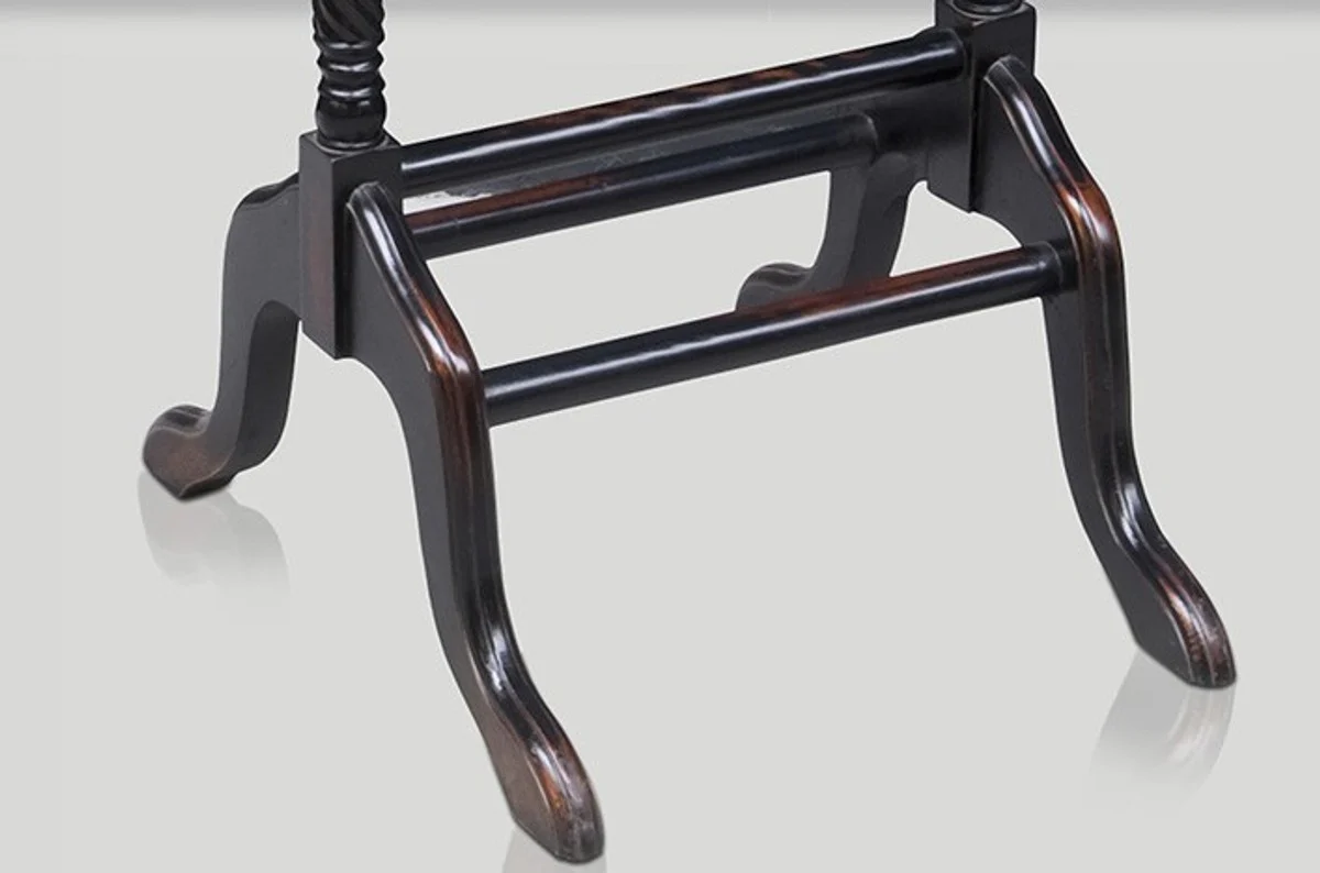 Designer Luxus Garderoben Ständer aus Massivholz Antik Stil Schwarz / Braun - Dressboy - Kleiderständer Anzugständer