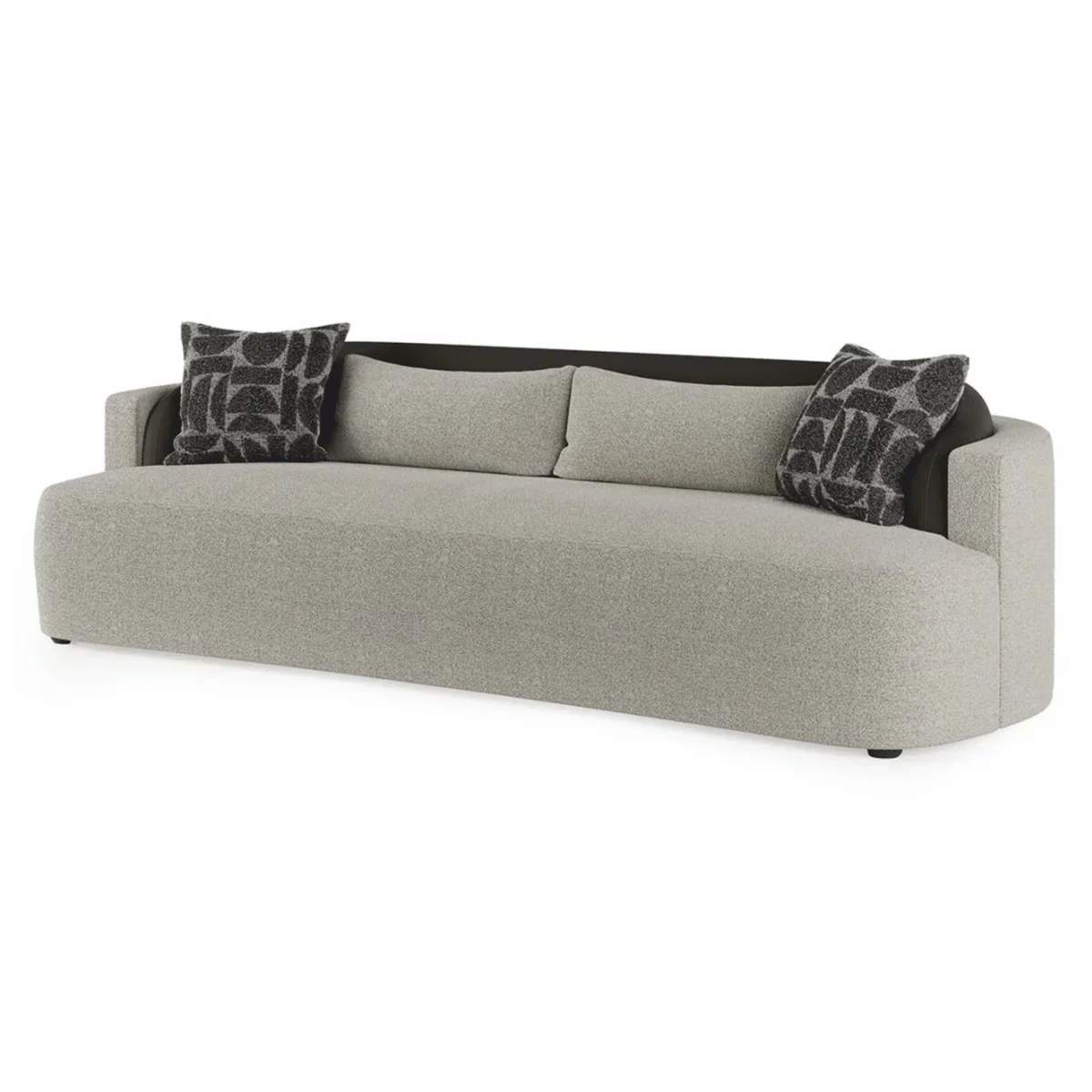Luxus Sofa Grau / Schwarz 250 cm - Hotel & Wohnzimmer Möbel