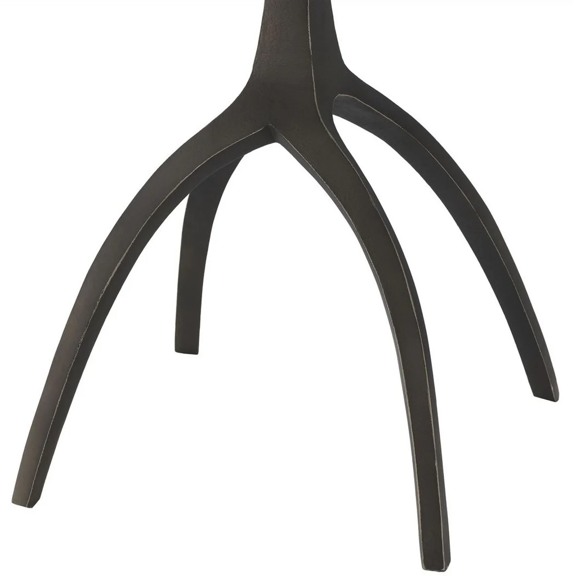 Luxus Beistelltisch Bronzefarben 40,5 x 40,5 x H. 56 cm - Moderner Metall Tisch mit runder Tischplatte - Wohnzimmer Möbel - Luxus Möbel