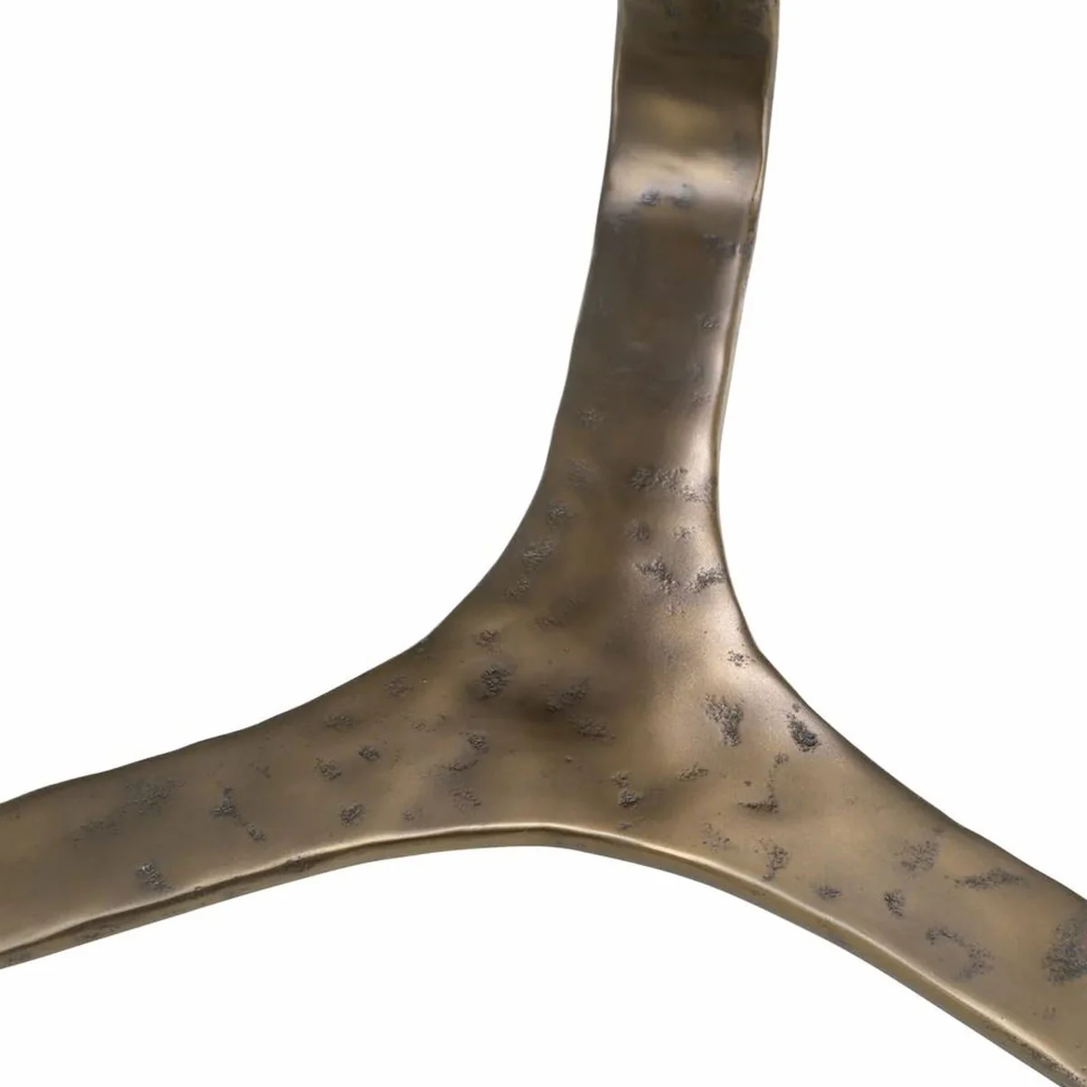 Luxus Aluminium Beistelltisch mit Glasplatte Bronze Ø 50 cm - Wohnzimmer Möbel