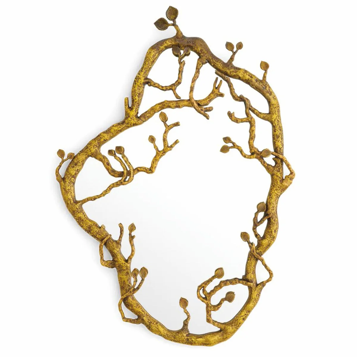 Luxus Spiegel Vintage Messing H. 70 cm - Luxus Interior