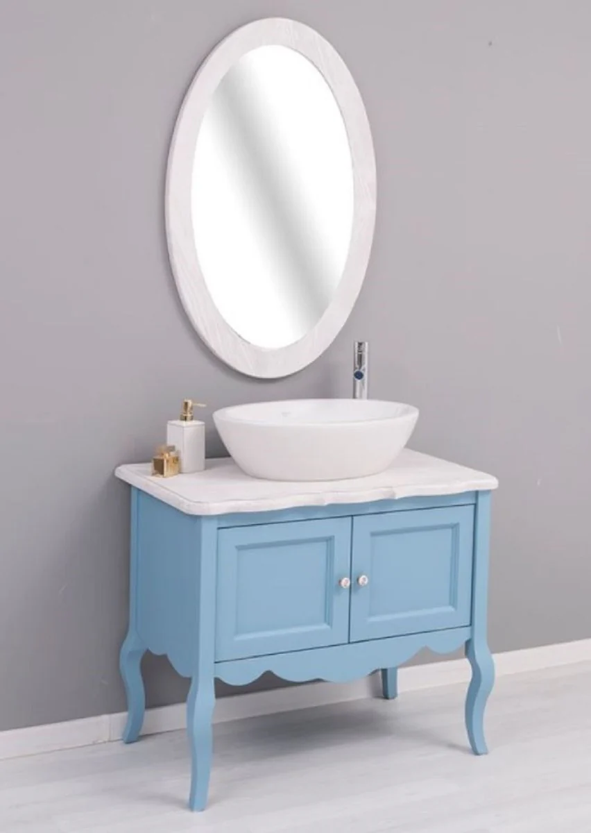 Landhausstil Badezimmer Set Hellblau / Hellgrau - Landhausstil Badezimmer Möbel