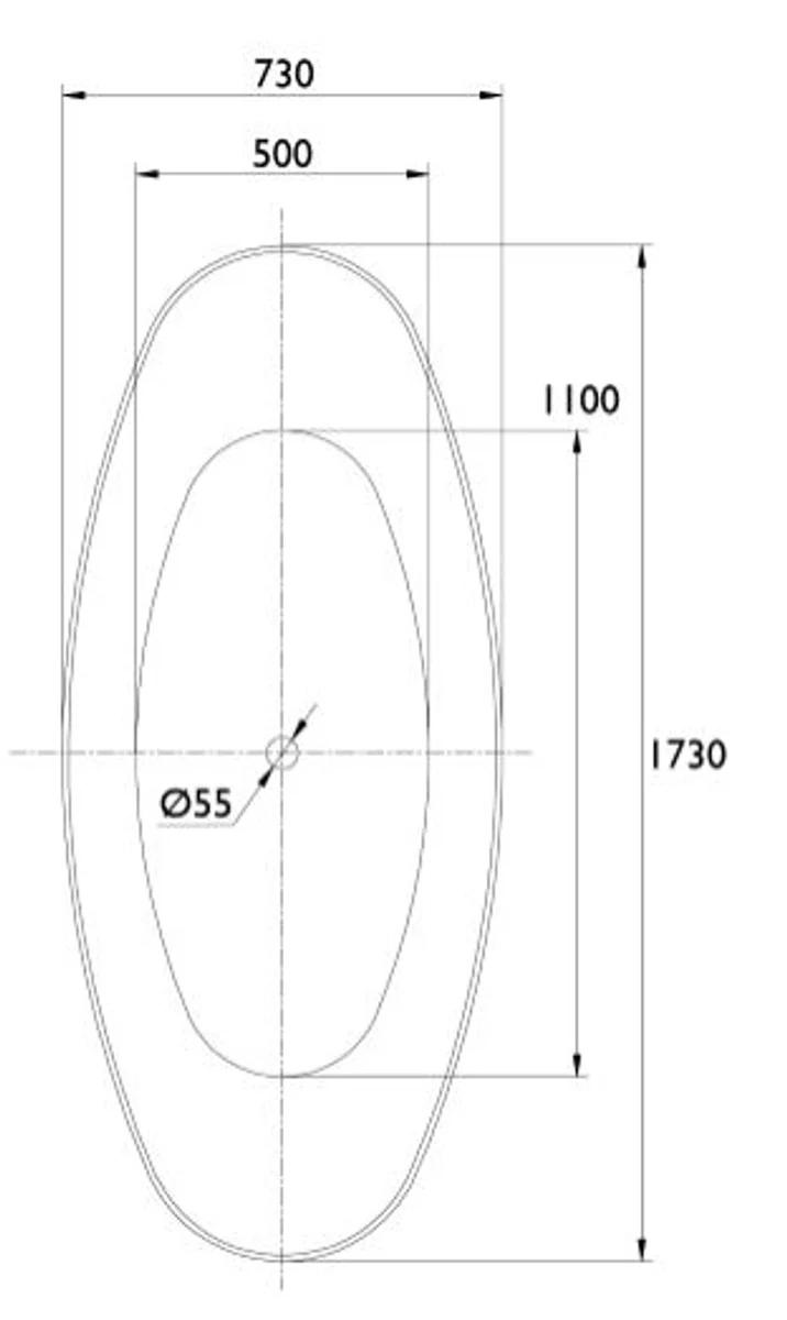 Freistehende Luxus Badewanne mit Krokodilhaut Optik 173 x 73 x H. 75 cm - Limited Edition