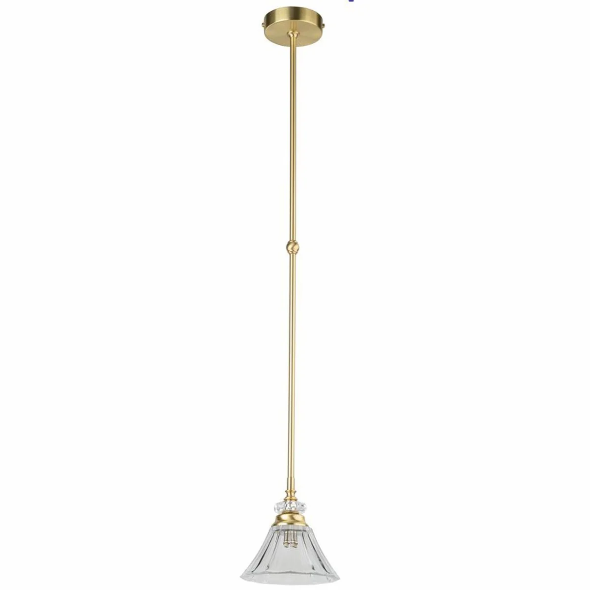 Luxus Barock Kristall Hängeleuchte Matt Gold Ø 15 x H. 70 cm