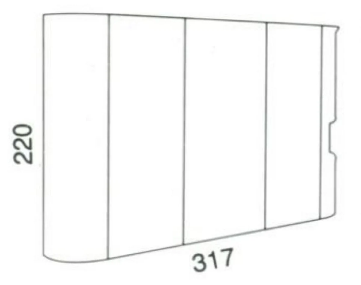 Luxus Barock Schrank Weiß / Mehrfarbig / Gold - Wohnzimmerschrank im Barockstil - Barock Wohnzimmer Möbel - Luxus Qualität - Made in Italy