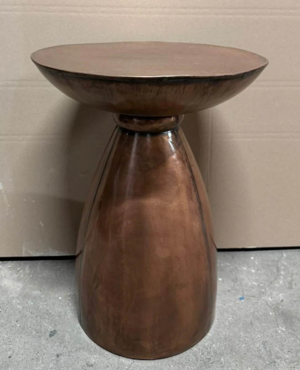 Luxus Aluminium Beistelltisch Braun Ø 40 x H. 54 cm - Luxus Möbel