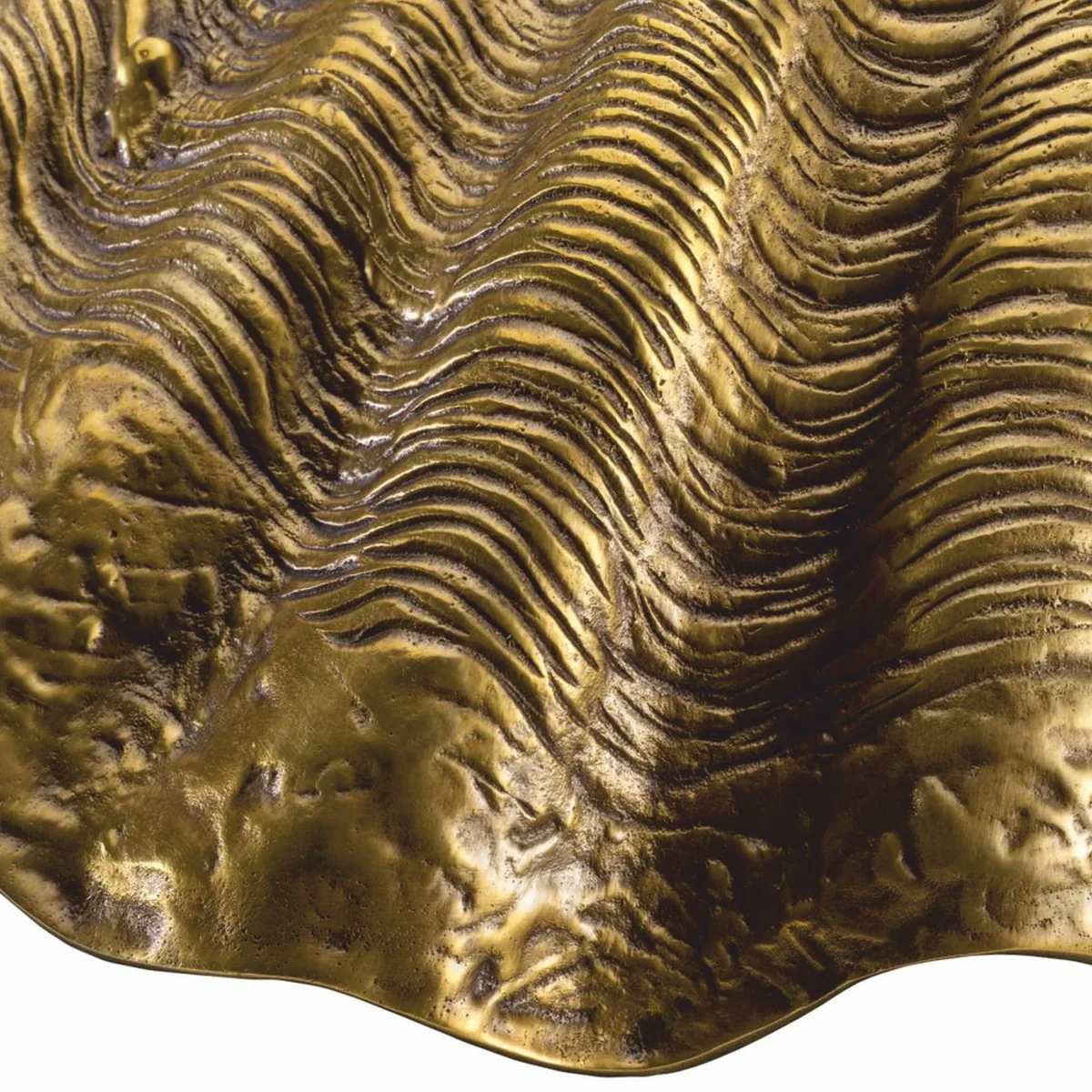 Luxus Deko Objekt in Muschelform Vintage Messing 32 cm - Deko Accessoires