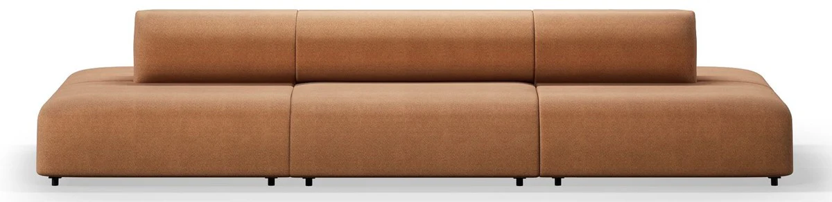 Luxus Sofa Braun 360 x 180 x H. 72 cm - Modulares 6 Teiliges Hotel Sofa - Wohnzimmer Sofa - Wohnzimmer Möbel - Hotel Möbel - Luxus Möbel