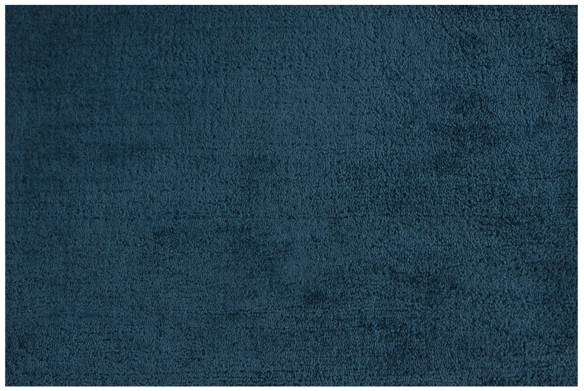 Luxus Seidenteppich Dunkelblau 300 x 400 cm - Rechteckiger Wohnzimmer Teppich - Luxus Qualität - Wohnzimmer Deko Accessoires