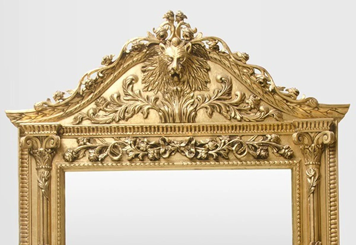 Gigantischer Barock Spiegel Löwe Gold H 270 cm B 165 cm - Edel & Prunkvoll