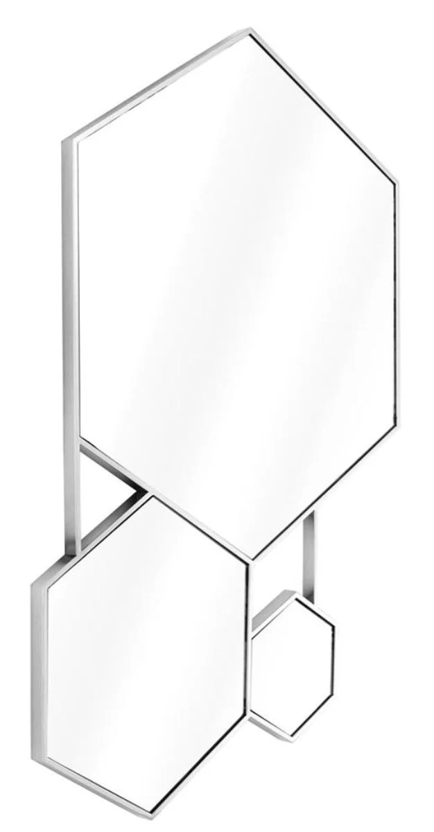 Luxus Spiegel Silber 87 x H. 132 cm - Wohnzimmerspiegel