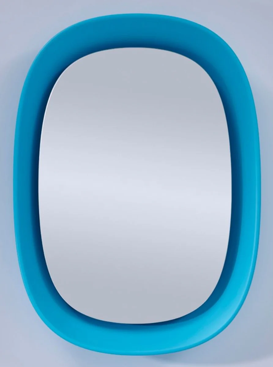 Luxus Designer Spiegel Blau 70 x H. 97 cm - Designer Wandspiegel mit Licht