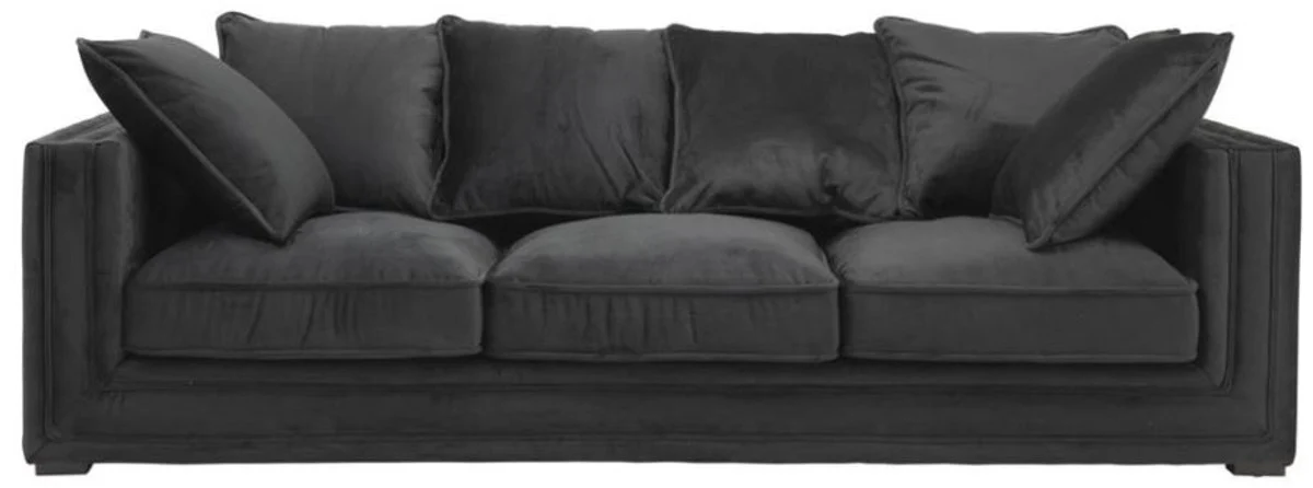 Luxus Designer 3er Sofa Schwarz - Luxus Hotel Möbel