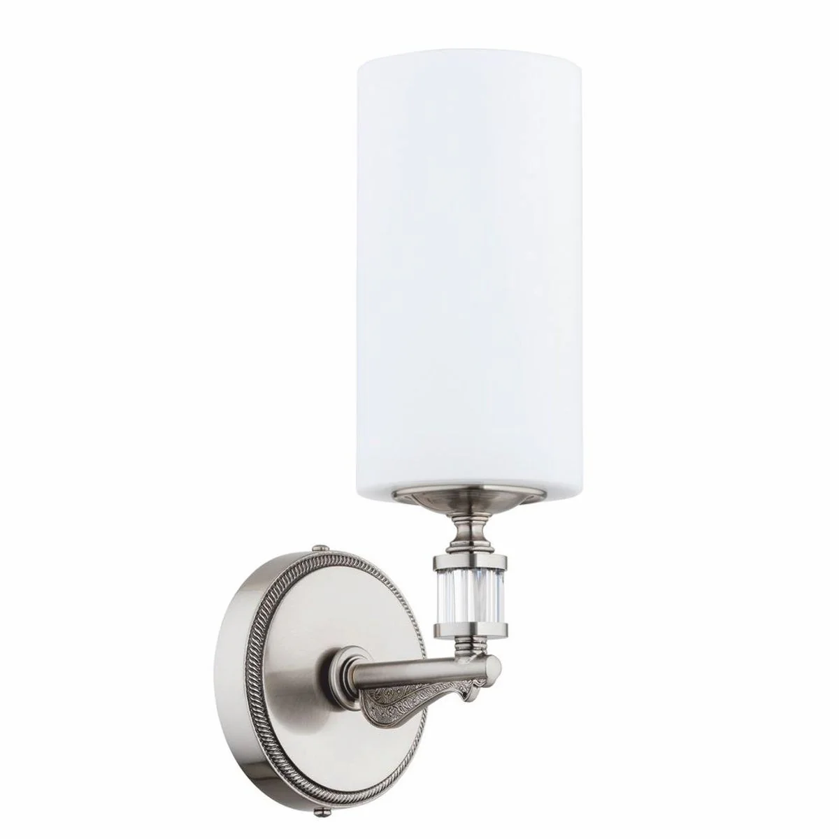 Luxus Barock Wandleuchte Silber / Weiß H. 33 cm - Barockstil Leuchten