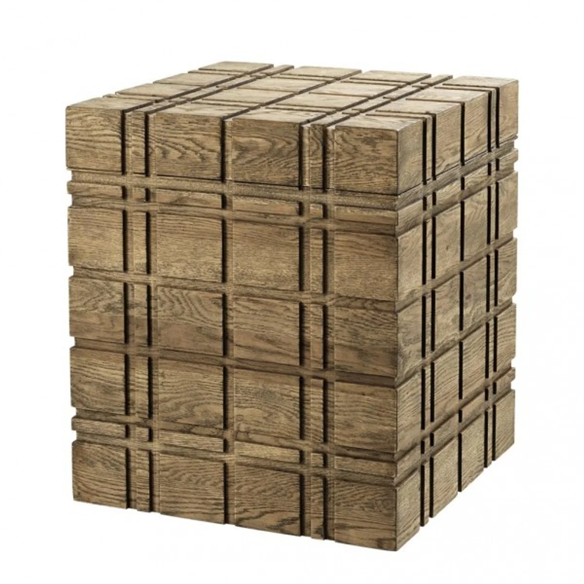 Luxus Schrank Truhe Holz Eiche - Art Deco Barock Jugendstil Truhenschrank