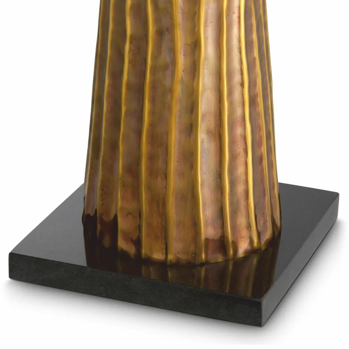 Luxus Tischleuchte Vintage Messing / Schwarz H. 60,5 cm - Luxus Leuchten