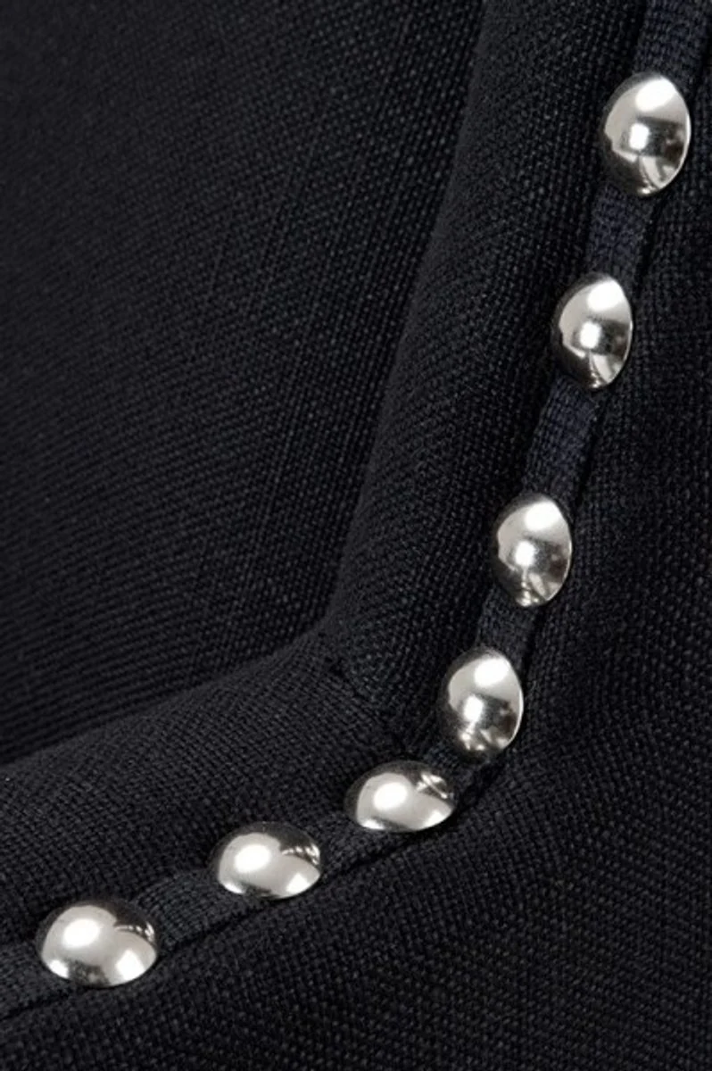 Designer Art Deco Club Sessel Schwarz - Luxus Club Sessel