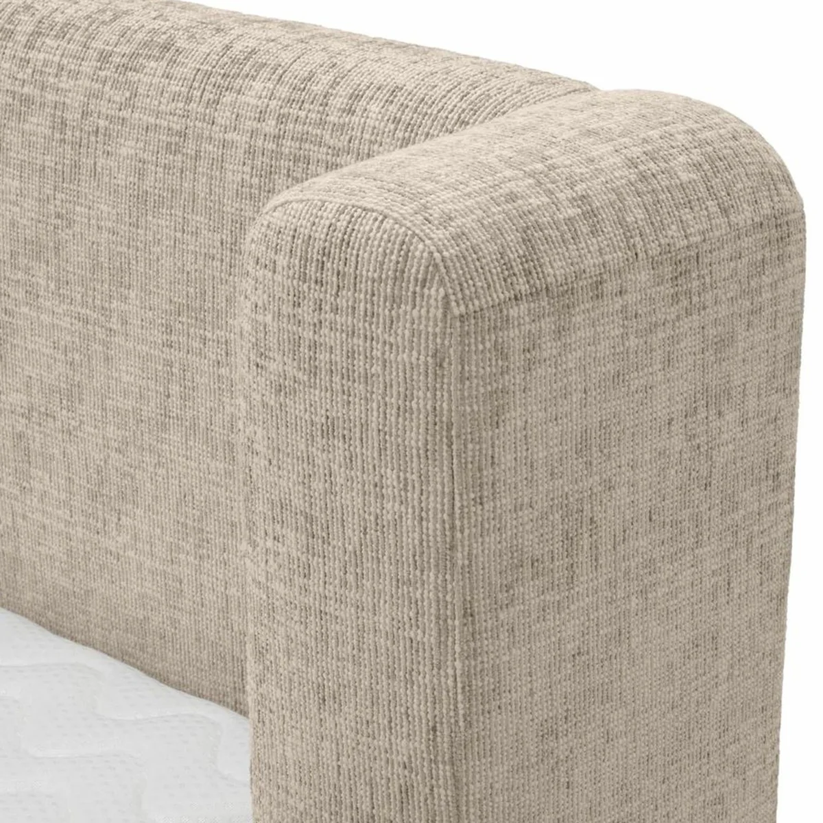 Luxus Doppelbett Beige / Schwarz - Hotel & Schlafzimmer Möbel