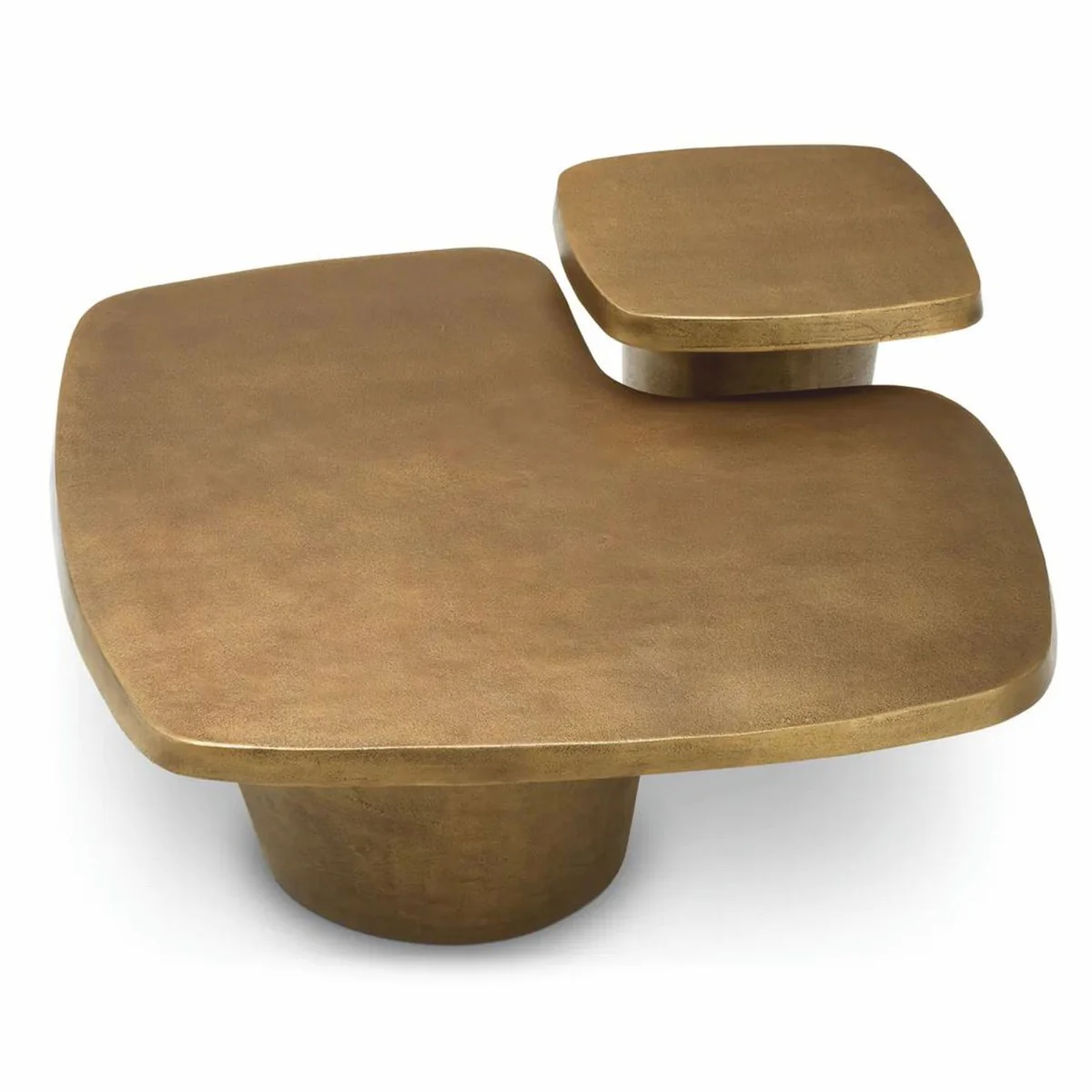 Luxus Aluminium Couchtisch Set Vintage Messing - Hotel & Wohnzimmer Möbel