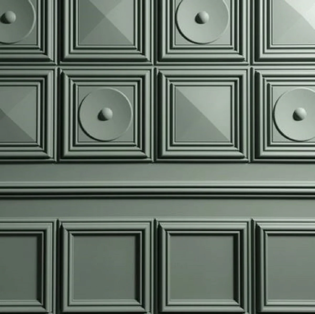 3D Paneel Weiß 33,3 x 3,5 x H. 33,3 cm - Wandpaneel - Deckenpaneel - Wanddeko im Barockstil