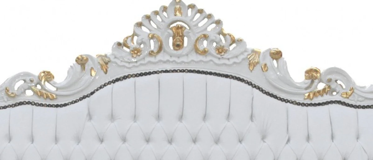 Barock 3-er Sofa Master Weiss/Gold Mod2 - Antik Möbel - Limited Edition