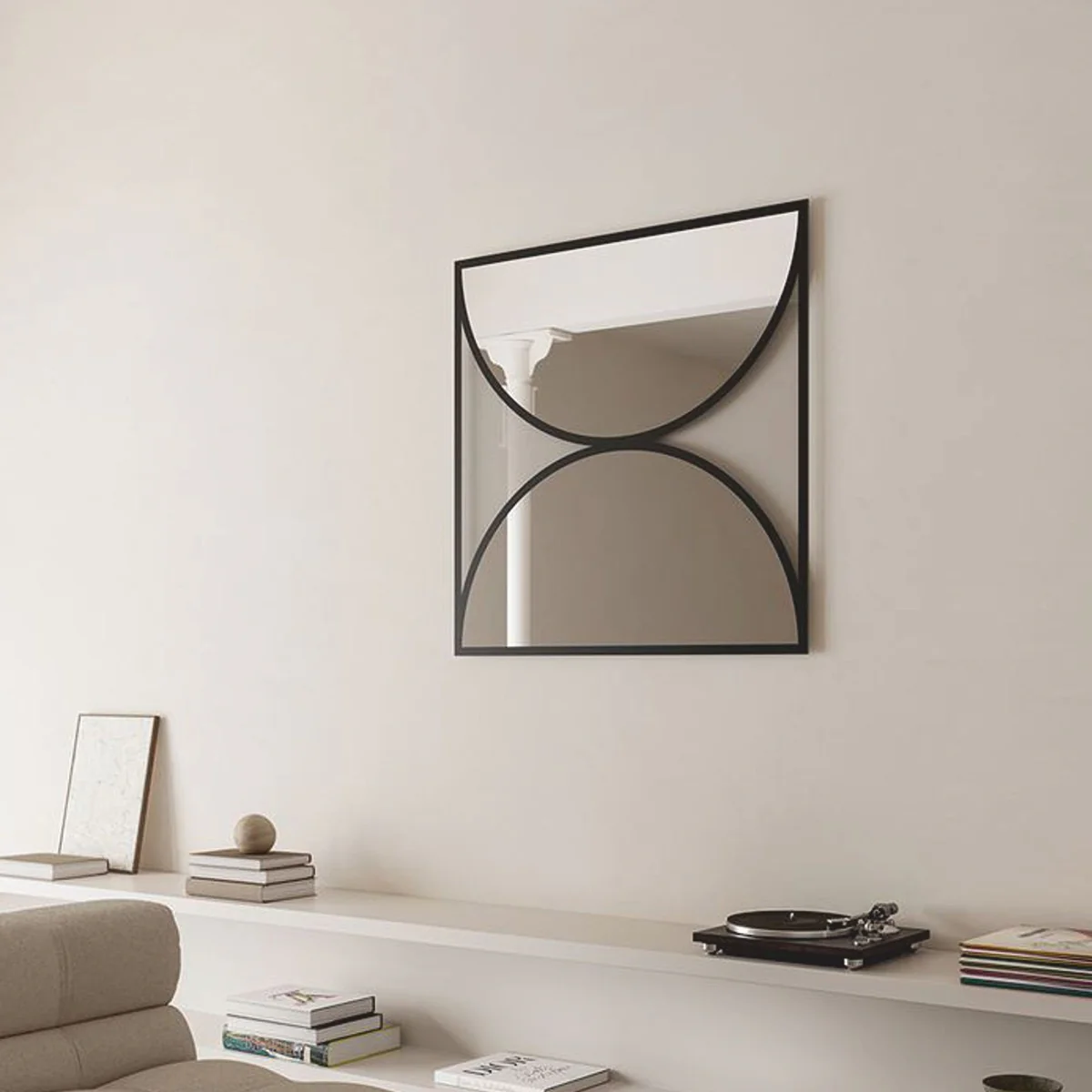 Luxus Wandspiegel Schwarz 90 cm - Luxus Möbel