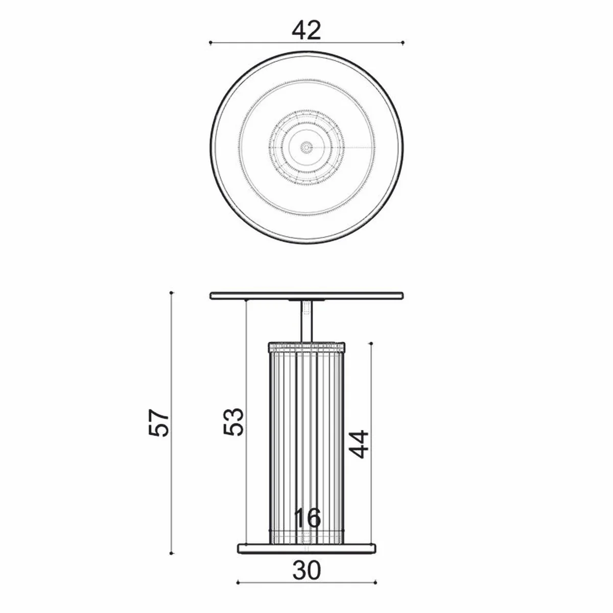 Luxus Beistelltisch mit Glasplatte Grau / Kupfer H. 57 cm - Luxus Möbel