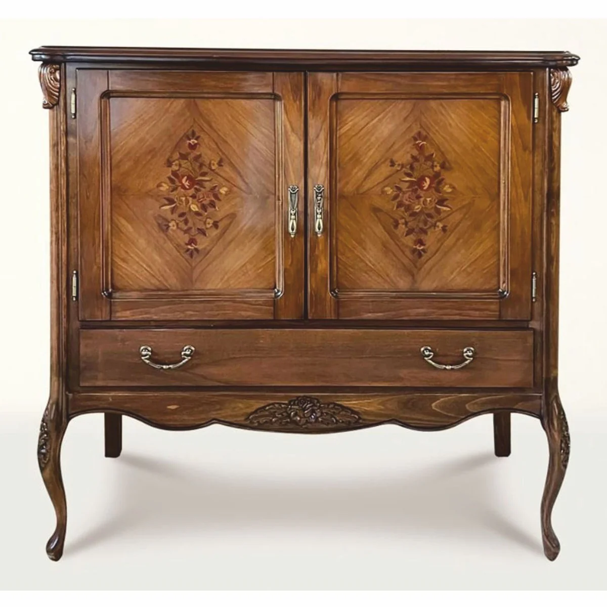 Luxus Barock Schlafzimmer Kommode Braun 123 cm - Barock Möbel