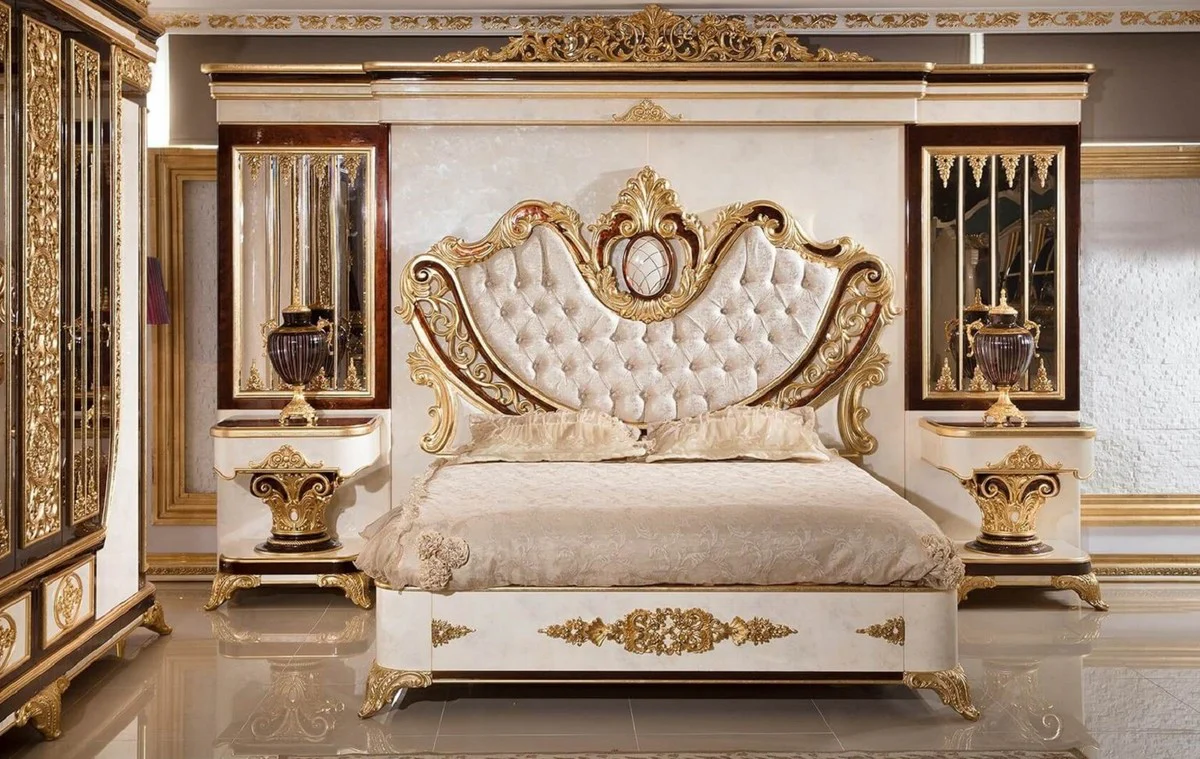 Luxus Barock Spiegel Braun / Gold H. 130 cm - Barock Möbel