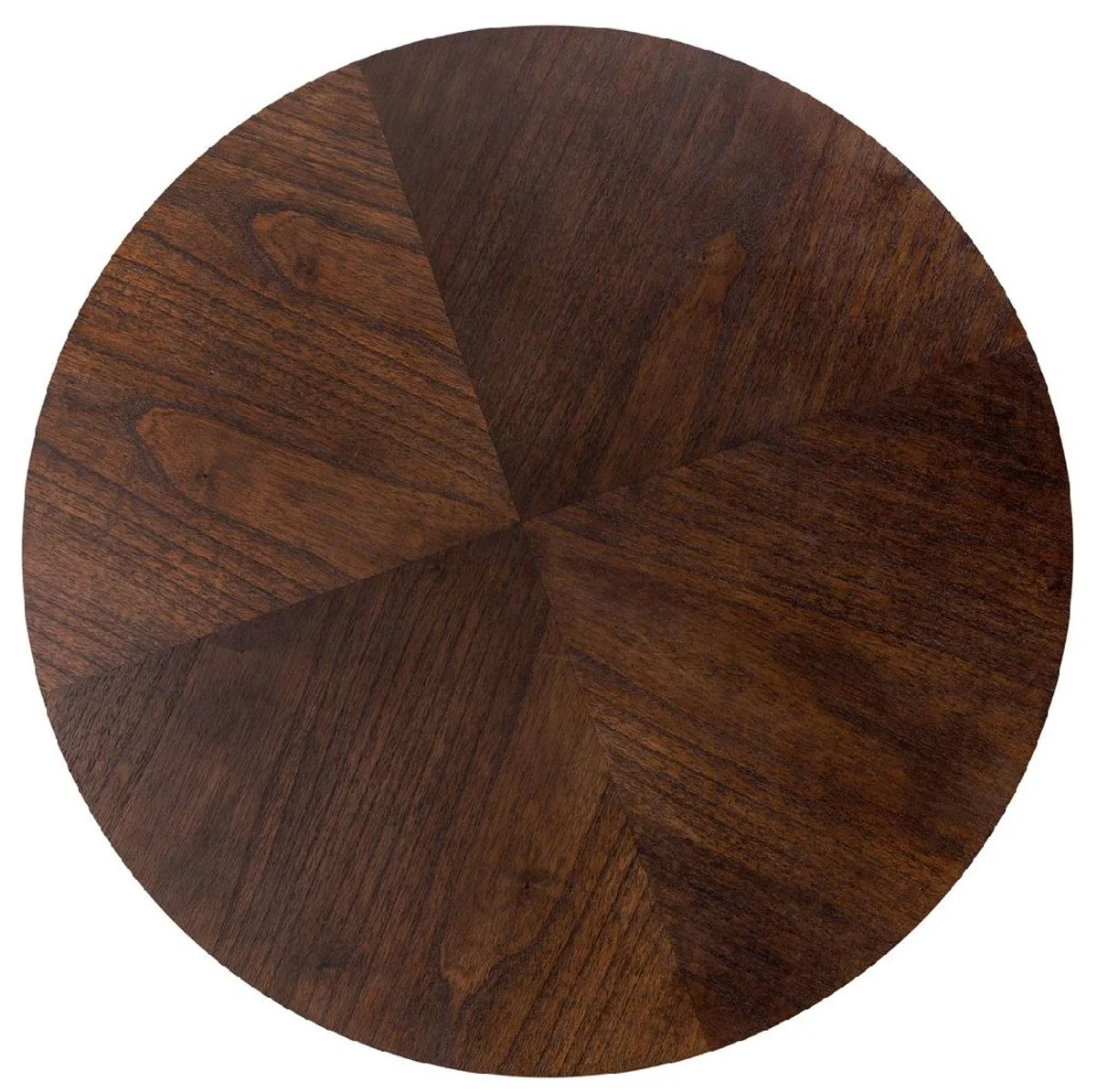 Luxus Esstisch Dunkelbraun Ø 80 x H. 76 cm - Runder Massivholz Küchentisch - Esszimmer Möbel - Küchen Möbel - Luxus Möbel - Luxus Einrichtung