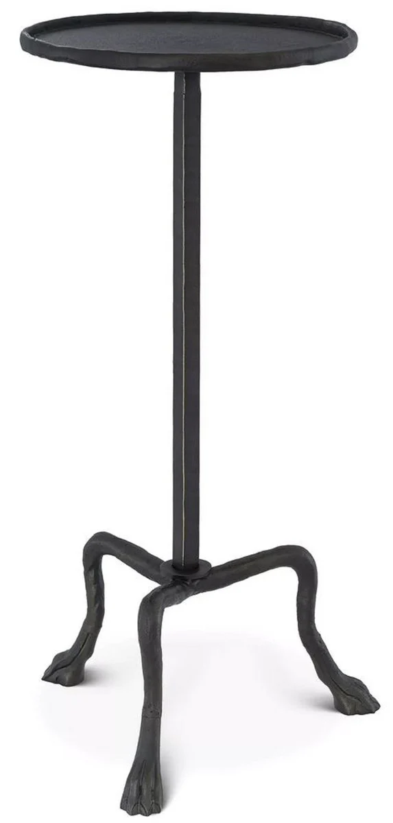 Luxus Beistelltisch Bronzefarben Ø 36,5 x H. 72,5 cm - Runder Dreibein Tisch - Wohnzimmer Möbel - Luxus Möbel