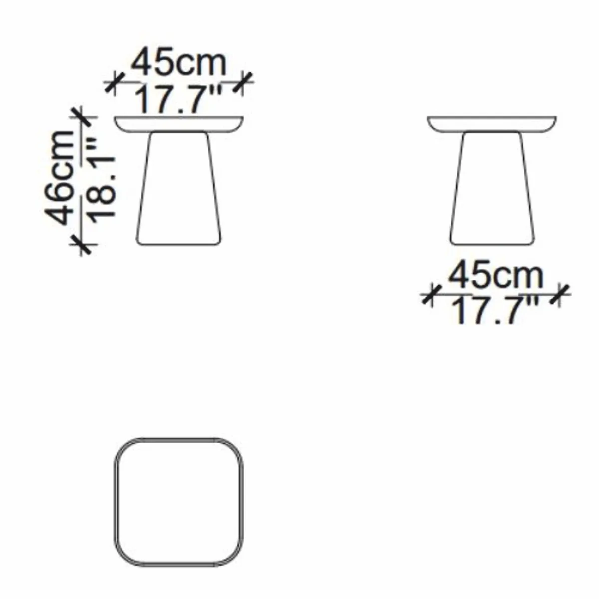 Luxus Beistelltisch mit Marmorplatte Dunkelbraun / Weiß-Braun H. 46 cm