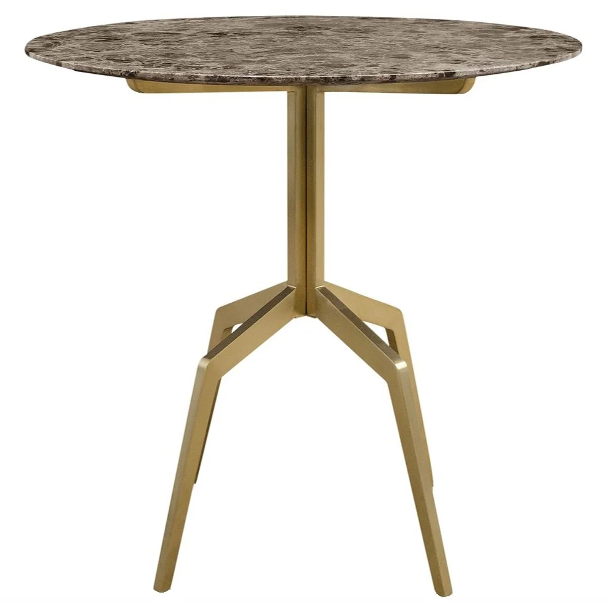 Luxus Esstisch Gold / Schwarz 80 x H. 76 cm - Esszimmermöbel