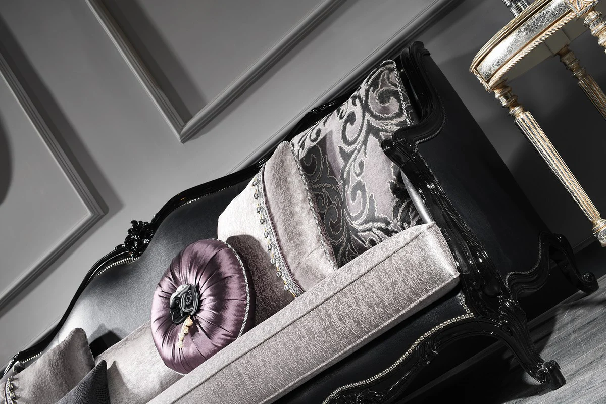 Luxus Barock Wohnzimmer Set - 2 Sofas & 2 Sessel & 1 Couchtisch - Wohnzimmermöbel im Barockstil - Edel & Prunkvoll - Luxus Qualität - Made in Italy