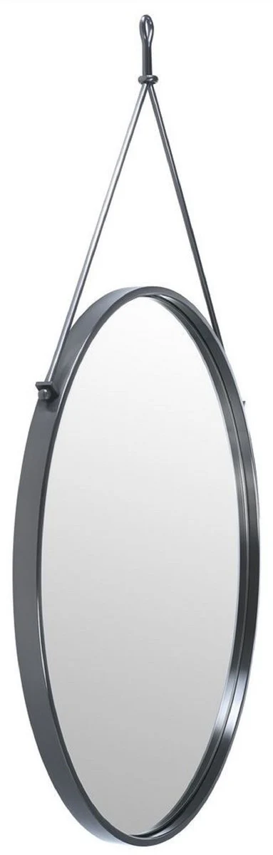 Luxus Edelstahl Wandspiegel Bronze Ø 65 x 3 x H. 97 cm - Garderoben Spiegel - Wohnzimmer Spiegel - Schlafzimmer Spiegel - Luxus Kollektion