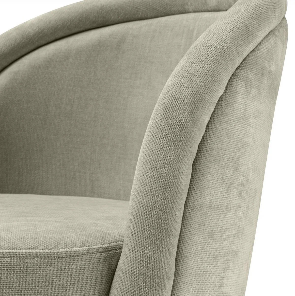 Luxus Esszimmerstuhl Set Sandfarben / Schwarz / Messing 57,5 x 58 x H. 77 cm - Edle Esszimmerstühle - Luxus Esszimmer Möbel