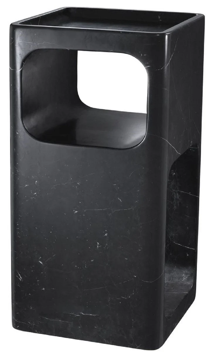 Designer Marmor Beistelltisch Schwarz 28 x 28 x H. 55 cm - Wohnzimmermöbel - Designer Möbel