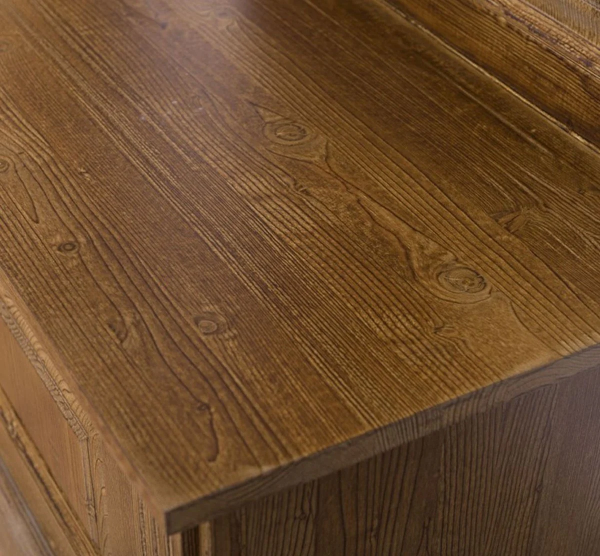 Landhausstil Garderobe Braun 180 x 41 x H. 210 cm - Massivholz Garderobenschrank - Landhausstil Garderoben Möbel