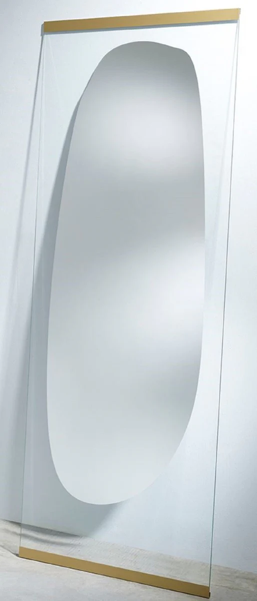 Designer Spiegel Gold 71 x H. 178 cm - Eleganter Wandspiegel - Luxus Kollektion