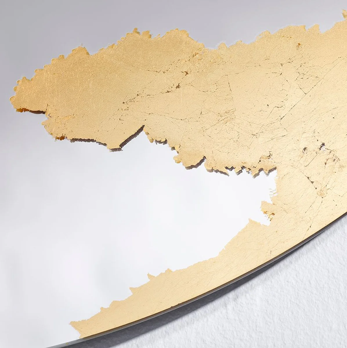 Luxus Wandspiegel Gold Ø 100 cm - Runder Wohnzimmer Spiegel - Schlafzimmer Spiegel - Garderoben Spiegel - Luxus Möbel - Luxus Interior - Luxus Qualität