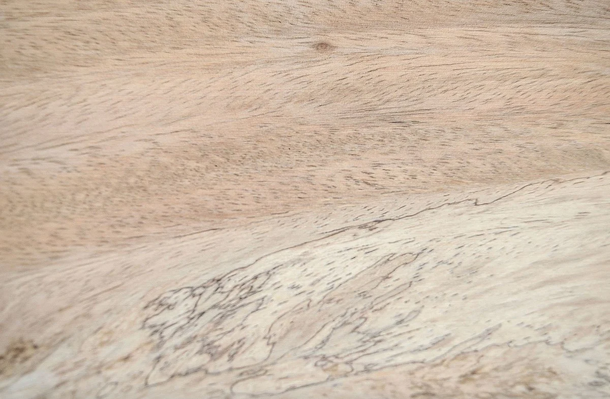 Luxus Bartisch mit Soar-Holz Tischplatte Naturfarben / Schwarz - Luxus Kollektion