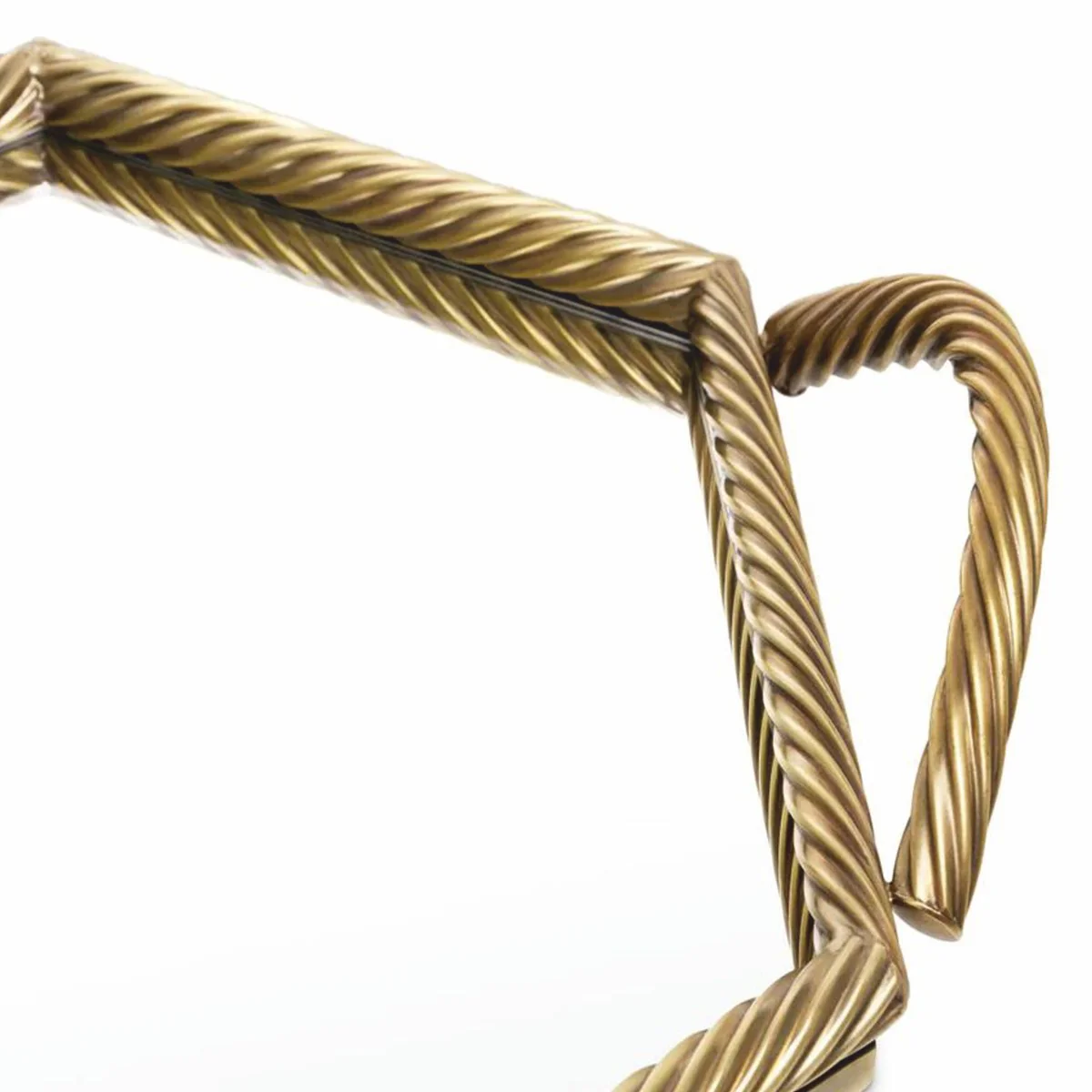 Luxus Serviertablett Vintage Messing 51 cm - Gastronomie Accessoires