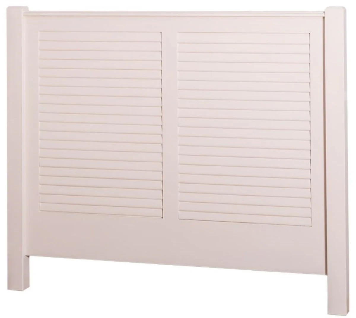 Landhausstil Massivholz Bett-Kopfteil Cremefarben 160 x H. 126 cm - Schlafzimmermöbel im Landhausstil