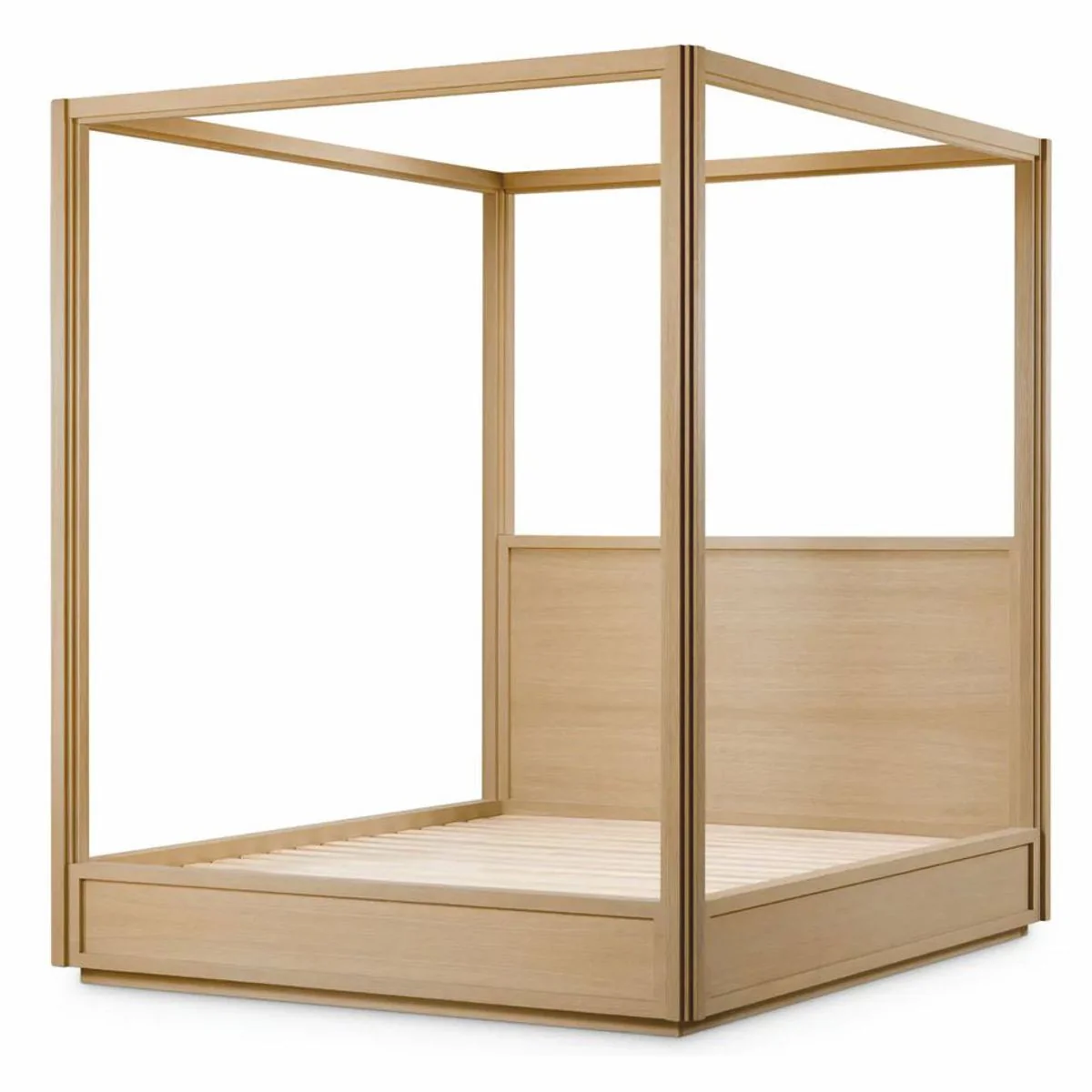 Luxus Himmelbett Naturfarben 228,5 cm - Schlafzimmer & Hotel Möbel