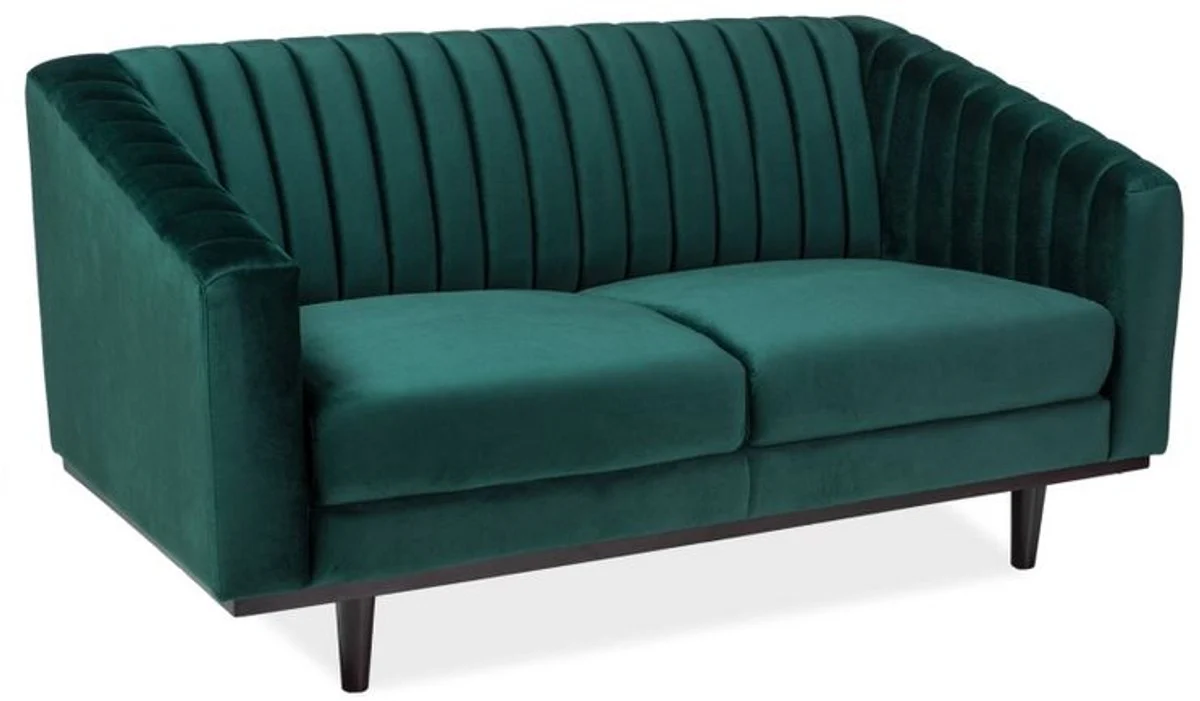 Luxus Sofa 150 x 85 x H. 78 cm - Wohnzimmer Sofa mit edlem Samtstoff - Wohnzimmer Möbel
